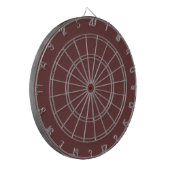 Bruine Sjabloon Dartbord (Voorkant Links)