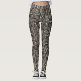 bruine slangenhuid | leggings