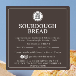 Bruine Sourdough Ingrediënt Cottage Wet Sticker