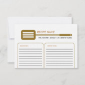 Bruine spatula-inktkaart kaart (Voorkant)