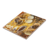 Bruine steenstone textuur tegeltje (Zijkant)