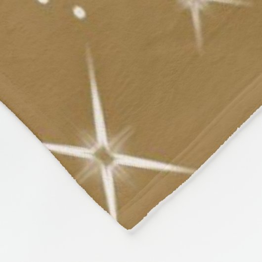 bruine ster fleece deken (Hoek)