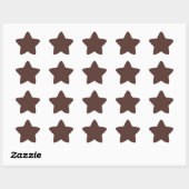 bruine ster sticker (Vel)