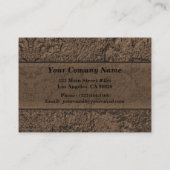 Bruine streektextuur visitekaartje (Achterkant)