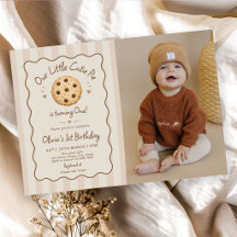 Bruine Strepen Little Cutie Pie Verjaardagsfoto
