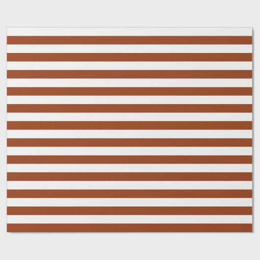 Bruine strepen op aangepaste kleur cadeaupapier (Vlak)