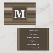 Bruine strepen visitekaartje (Voorkant / Achterkant)