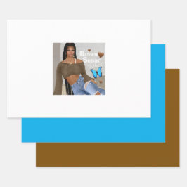 Bruine Sugar Babes Gift Wrap 12 Inpakpapier Vel