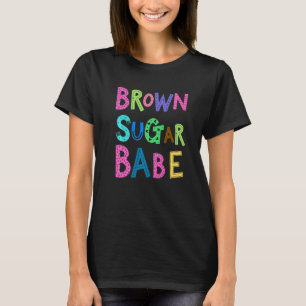 Bruine Suiker Babe Afro-Amerikaanse Afro Koningin T-shirt