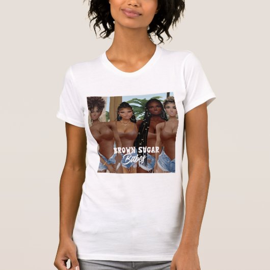 Bruine suiker babes T-shirt 11 (Voorkant)