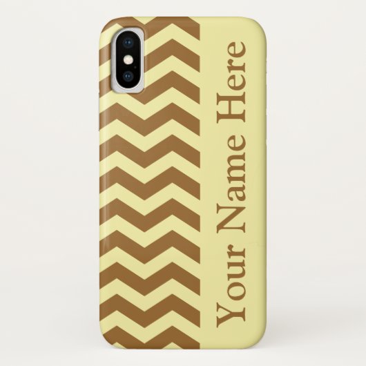 Bruine suiker crème neutrale chevrons Case-Mate iPhone case (Achterkant)