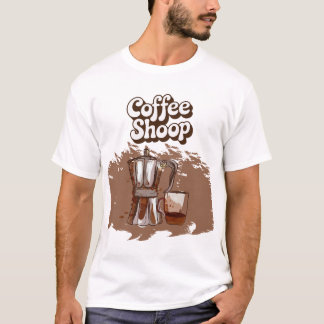 Bruine Suiker Haverdrink Geschudde Espresso T-shirt