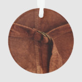 Bruine suiker met riem en sluiting ornament (achterkant)