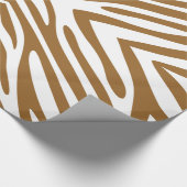 Bruine suiker Neutraal Zebra Cadeaupapier (Hoek)