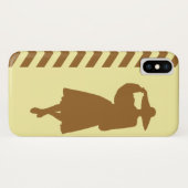 Bruine Suikercrème Neutrale Chevrons Mode Case-Mate iPhone Case (Achterkant (horizontaal))