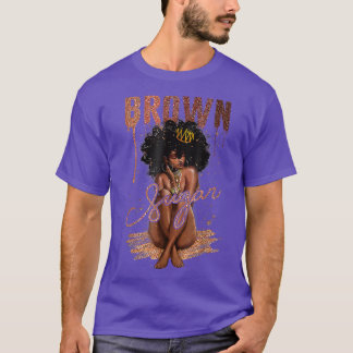 Bruine-suikervrouwen Groot-Brittannië Zwarte-Gesch T-shirt