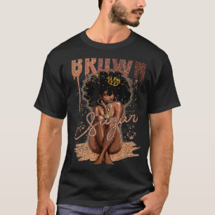 Bruine-suikervrouwen Groot-Brittannië Zwarte-Gesch T-shirt