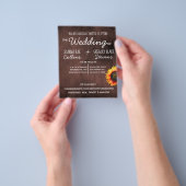 Bruine Sunflower Wedding Invitation Flyer (Hand)