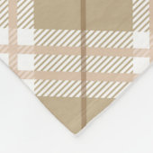 Bruine taan beige buffelbogen met dubbele diameter fleece deken (Hoek)