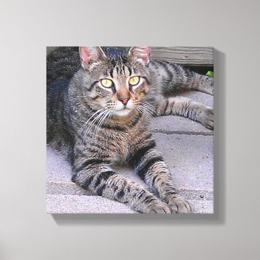 Bruine tablet in openlucht canvas afdruk (Voorkant)