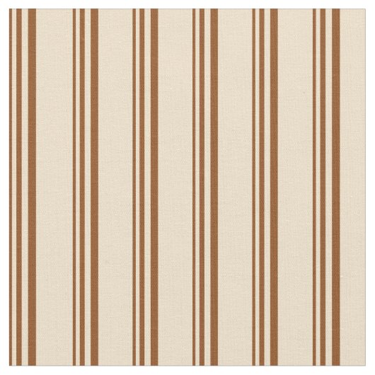 Bruine & Tan Stripes Stof (Close Up)