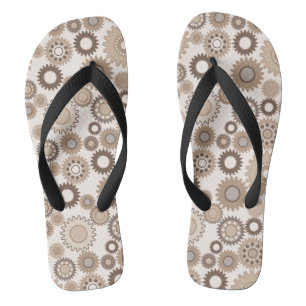Bruine tandwielen teenslippers