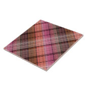 Bruine tartan tegeltje (Zijkant)