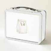 Bruine tas Lunchbox (Achterkant)