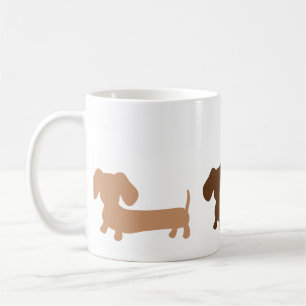 Bruine Teckel Koffie Mok Classic Sausage Dog