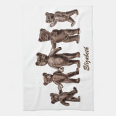  bruine Teddy Bears Kitchen Towel Theedoek (Verticaal)