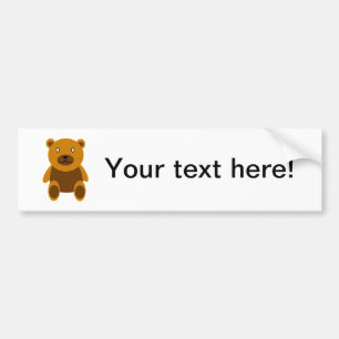 Bruine teddybeer clipart bumpersticker