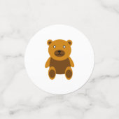 Bruine teddybeer clipart confetti (Kleine voorkant)