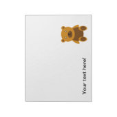 Bruine teddybeer clipart notitieblok (Gedraaid)