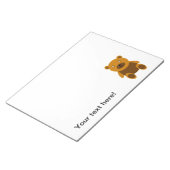 Bruine teddybeer clipart notitieblok (Schuin)