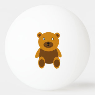 Bruine teddybeer clipart pingpongballen