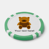 Bruine teddybeer clipart poker chips (Enkel)