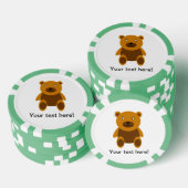 Bruine teddybeer clipart poker chips (Opstapeling)