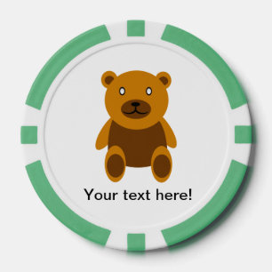 Bruine teddybeer clipart poker chips