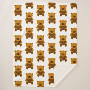 Bruine teddybeer clipart sherpa deken
