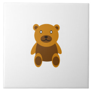 Bruine teddybeer clipart tegeltje