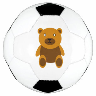Bruine teddybeer clipart voetbal