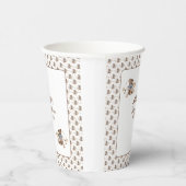 Bruine teddybeer, het is een jongen! douchebak papieren bekers (Rechts)