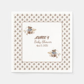 Bruine teddybeer, het is een jongen! douchebak servet (Voorkant)