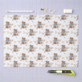 Bruine teddybeer, het is een jongen! douchebak tissuepapier (Craft)