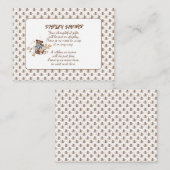 Bruine teddybeer, het is een jongen! douchen informatiekaartje (Voorkant / Achterkant)