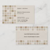 Bruine Tegel Visitekaartje (Voorkant / Achterkant)