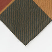 Bruine Terracotta Buffalo Plaid Geruit Fleece Deken (Hoek)