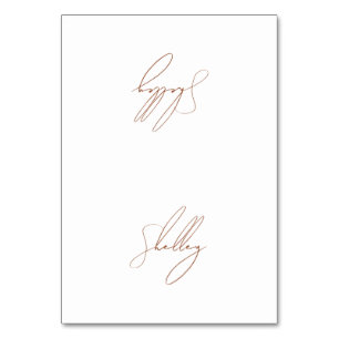Bruine Terracotta Gast Naam Tafelkaart Place Card Kaart