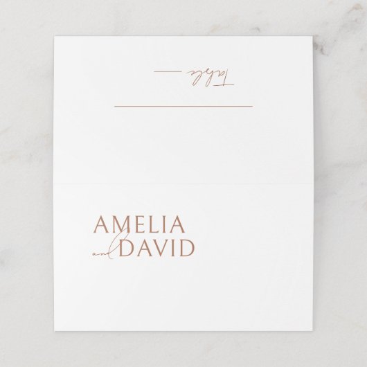 Bruine terracotta minimalistisch elegant (Buitenkant ongevouwen)