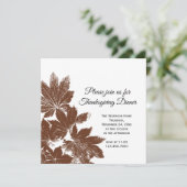 Bruine Thanksgiving zegel Kaart (Staand voorkant)